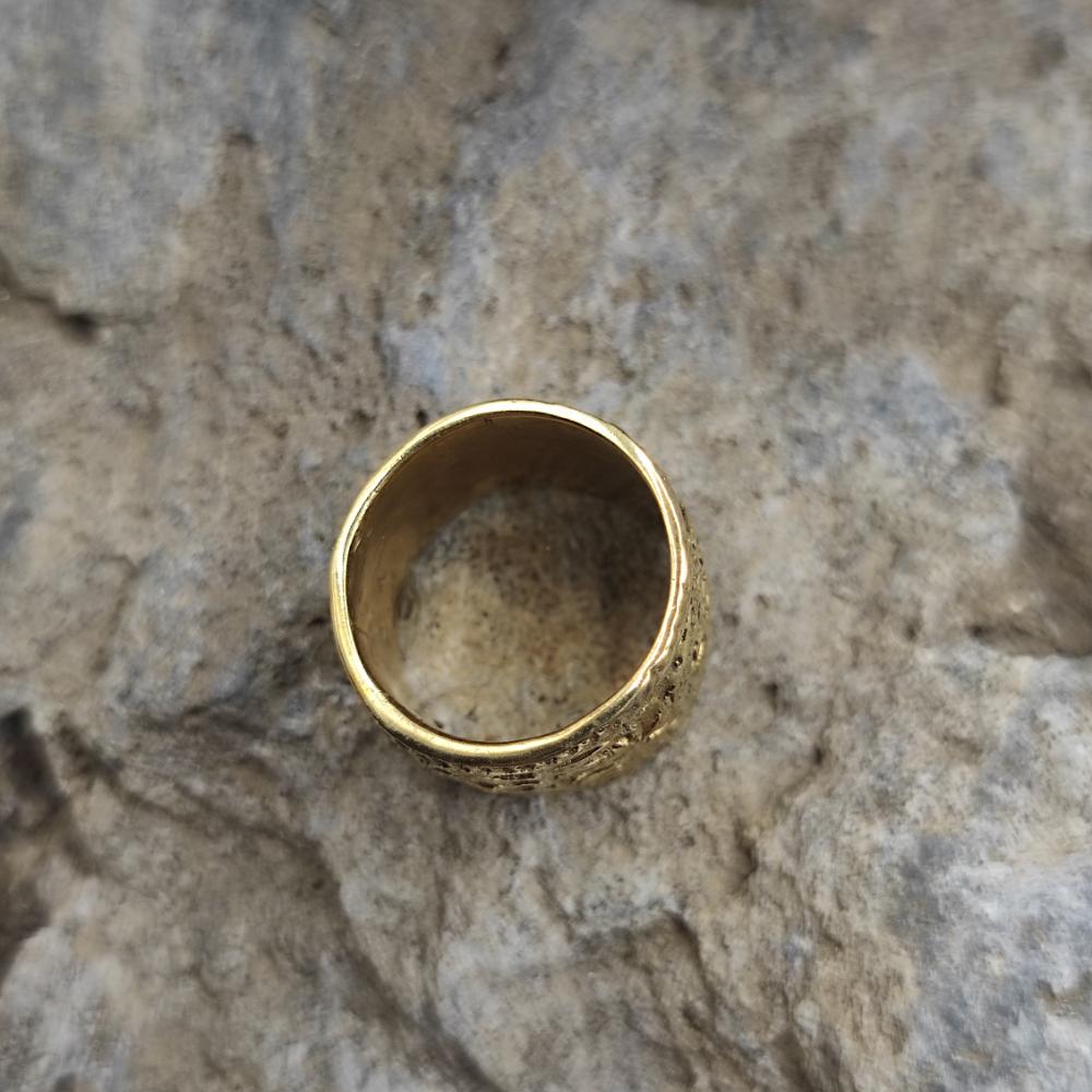 Anello a fascia alta in ottone - WITARA