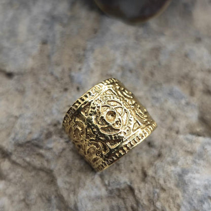 Anello a fascia alta in ottone - WITARA