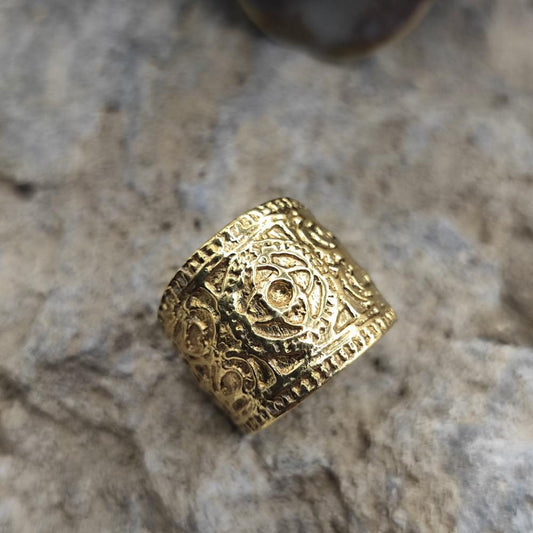 Anello a fascia alta in ottone - WITARA