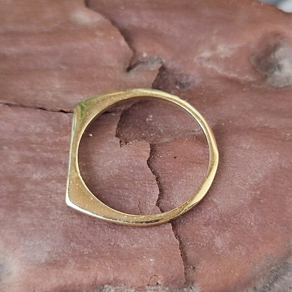 ANELLO artigianale a fascia in ottone - DHAPEADA