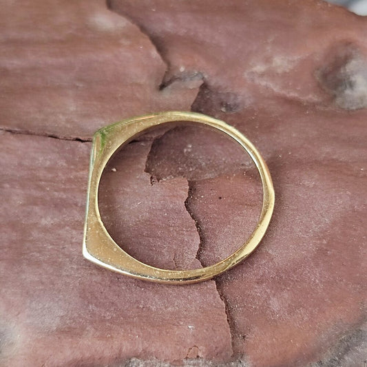 ANELLO artigianale a fascia in ottone - DHAPEADA