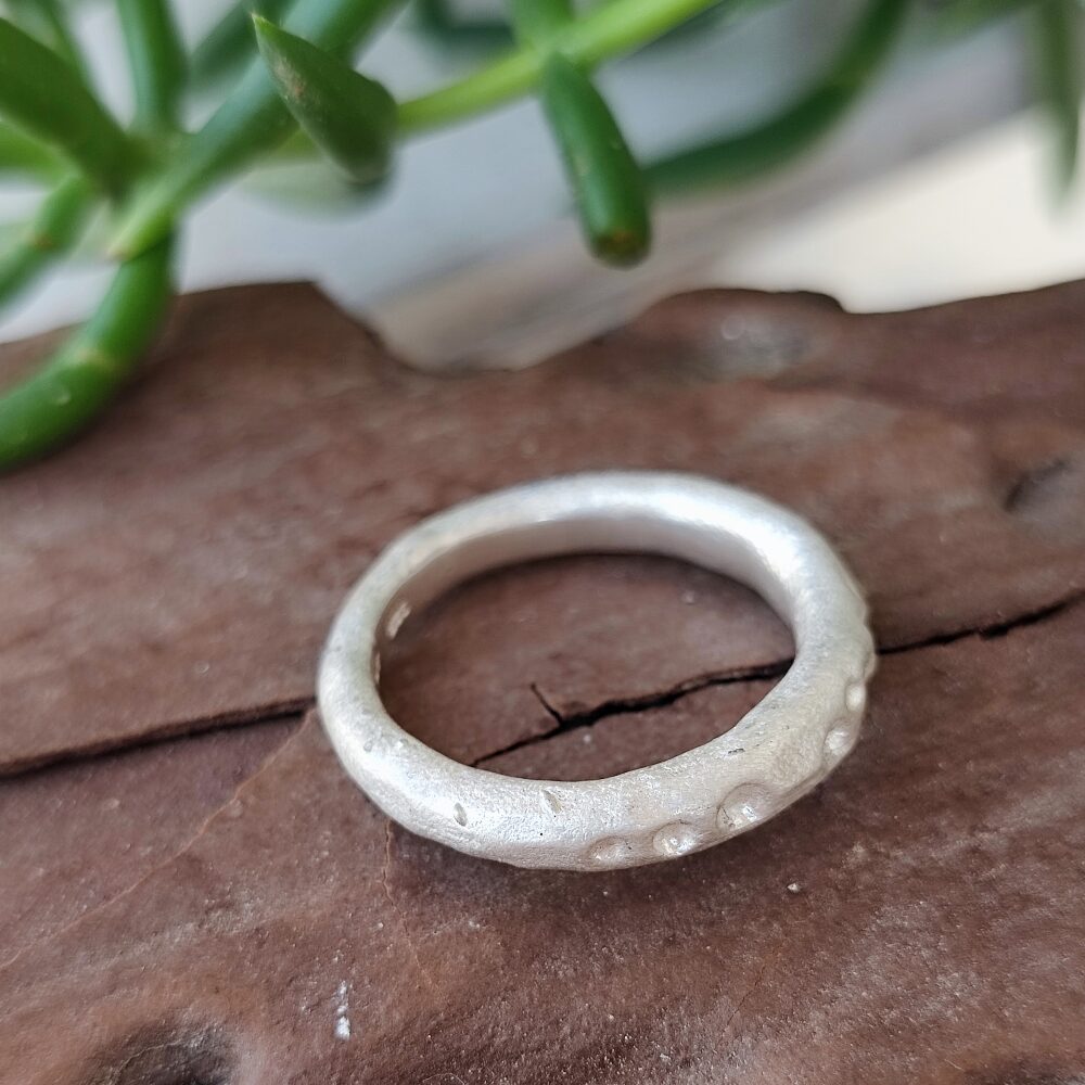 Anello fede a fascia satinata in argento 925 - PERUDAT