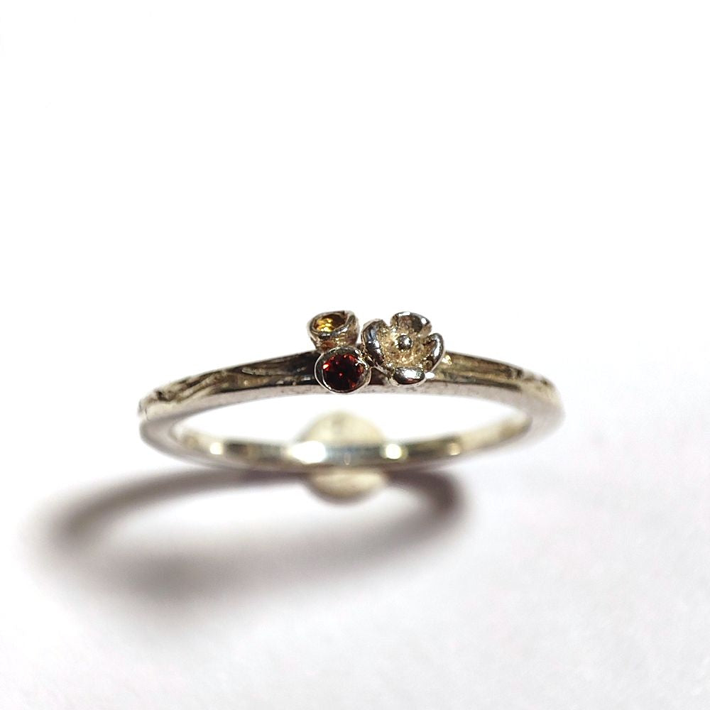 Anello in argento 925 a forma di FIORI con pietra - KIJA – immagine12