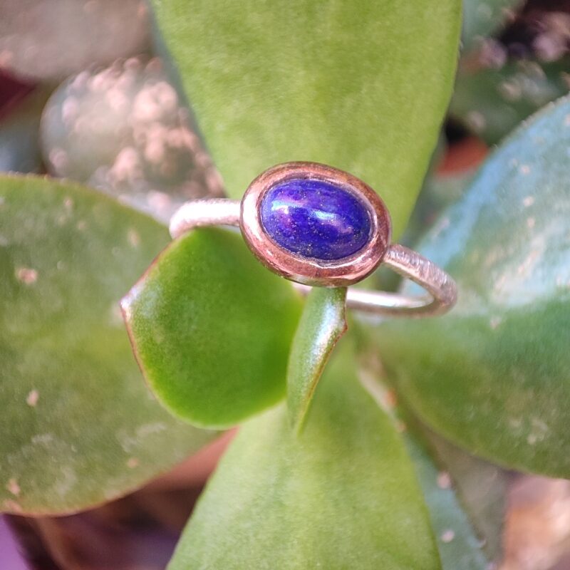 Anello artigianale con pietra in argento 925 - VITA – immagine 8