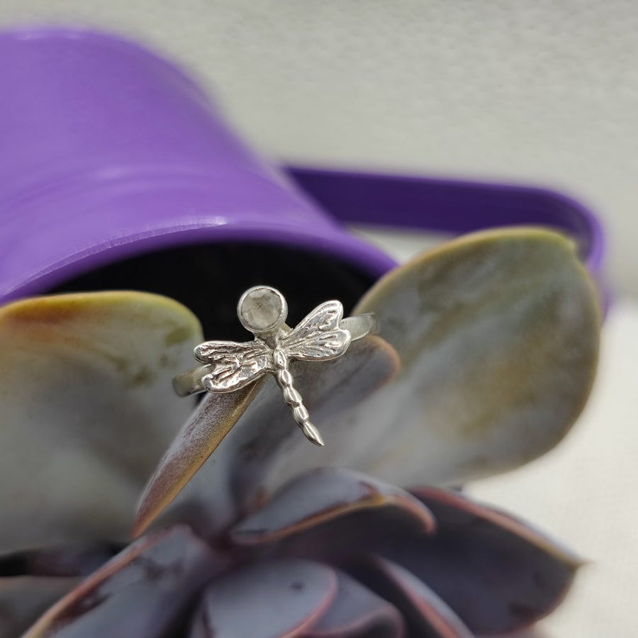 Anello libellula in argento 925 con pietra - GOOTY