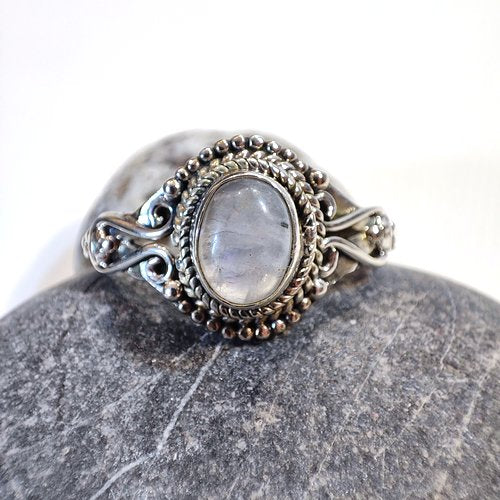 Anello con pietra in argento 925 - WALING pietra di luna