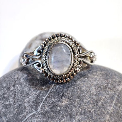 Anello con pietra in argento 925 - WALING pietra di luna