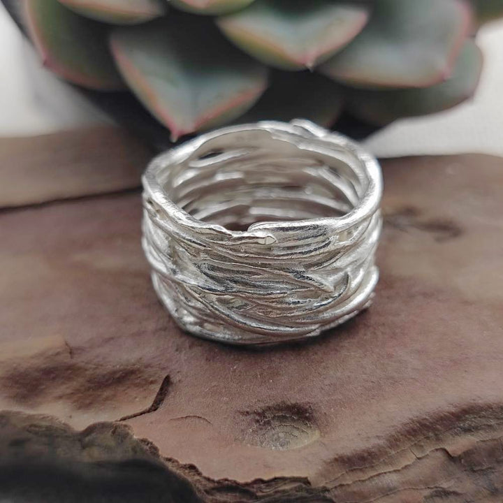 Anello nido a fascia in argento 925 - KAVALI