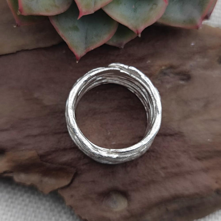 Anello nido a fascia in argento 925 - KAVALI