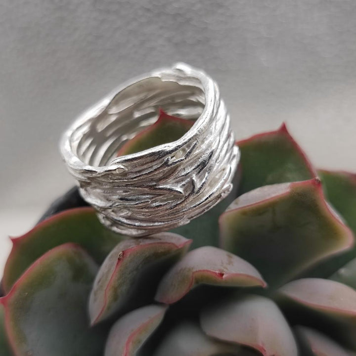 Anello nido a fascia in argento 925 - KAVALI