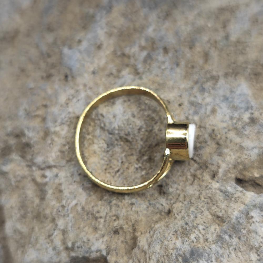 Anello in ottone con occhio di Santa Lucia - DEVAKI