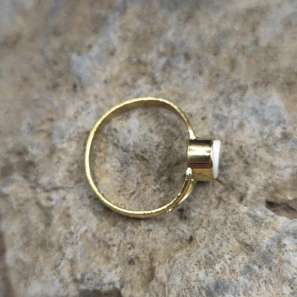 Anello in ottone con occhio di Santa Lucia - DEVAKI