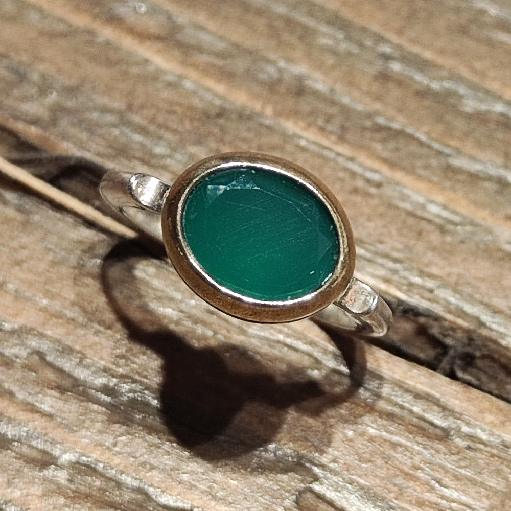 Anello artigianale con pietra in argento 925 - PADVA