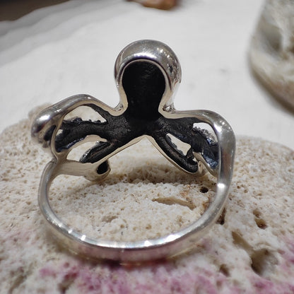 Anello con polpo artigianale in argento 925 - OCTO