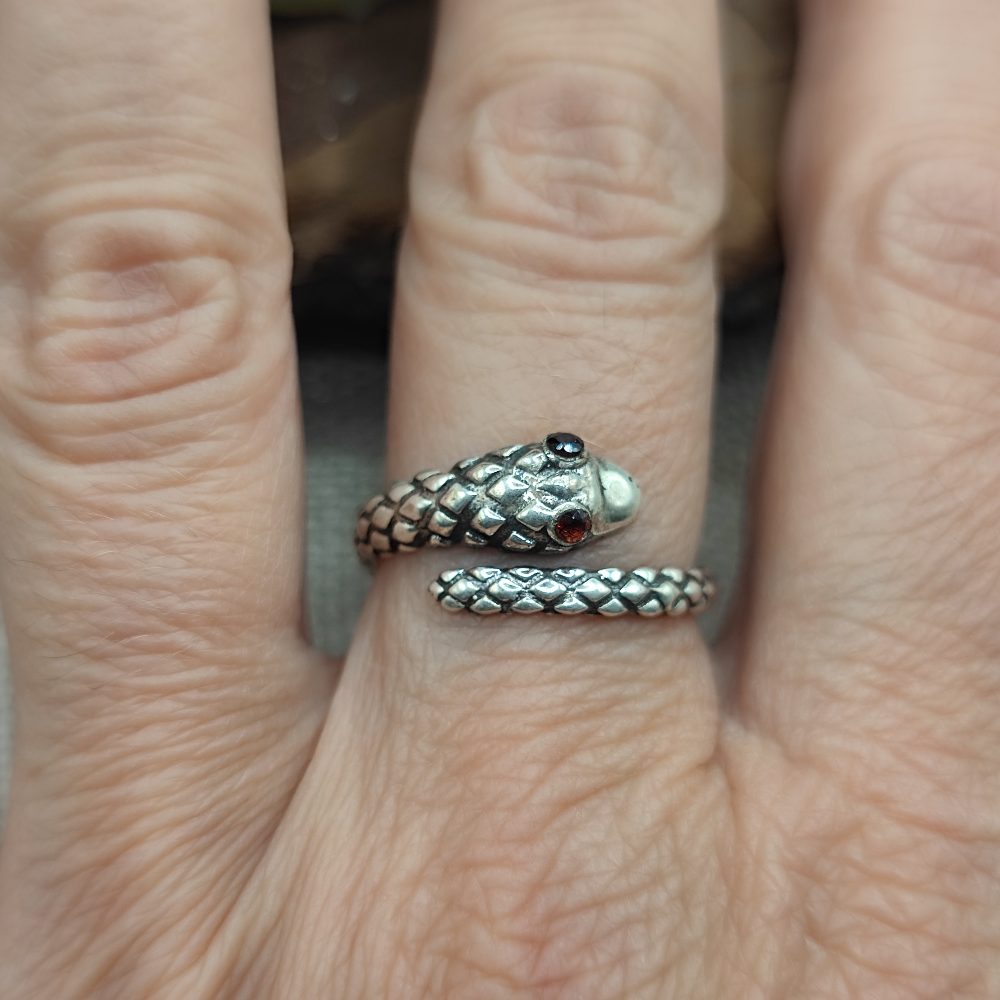 Anello serpente a fascia in argento 925 - GUDUR