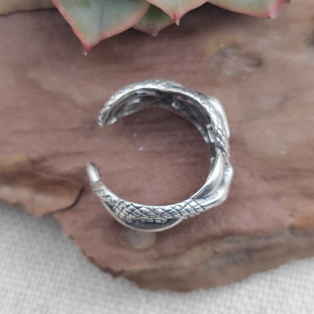 Anello etnico serpenti in argento 925 - JARJAPUPETA