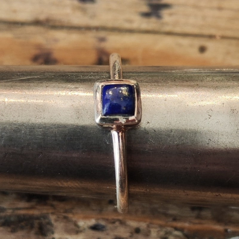 Stackable ring in 925 silver with stone - DADO