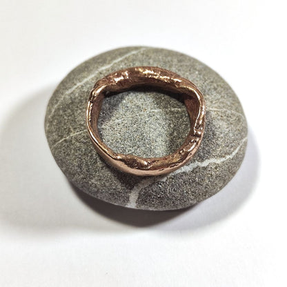 Anello SOLOTE in bronzo da donna o uomo misura 20 – fascia lavorata a mano