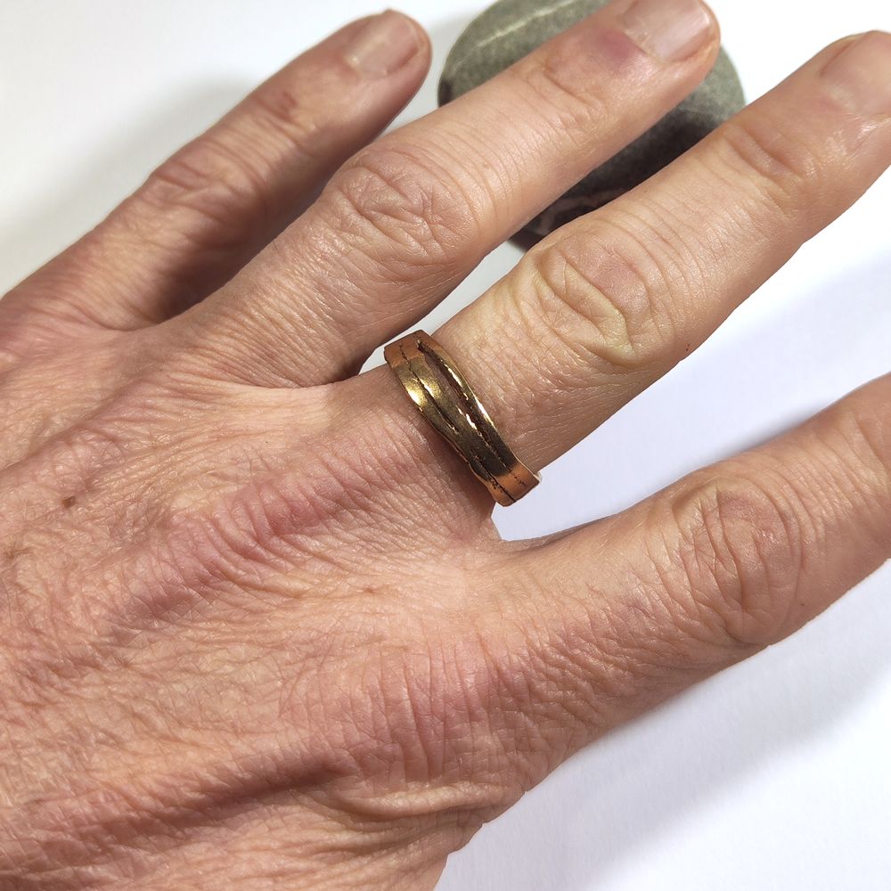 Anello "SOLOTE" in bronzo da donna o uomo misura 25 – immagine2
