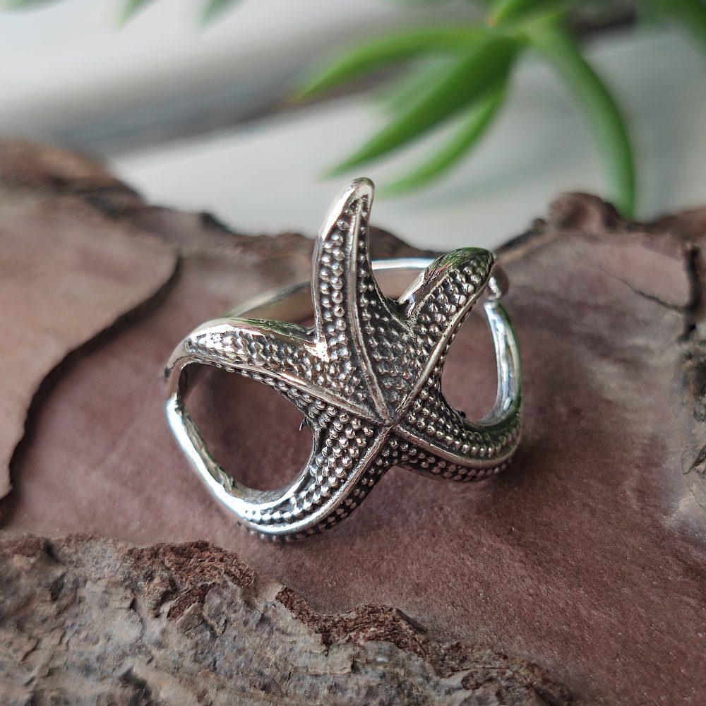 Anello in argento 925 con stella marina - STARAPHISA