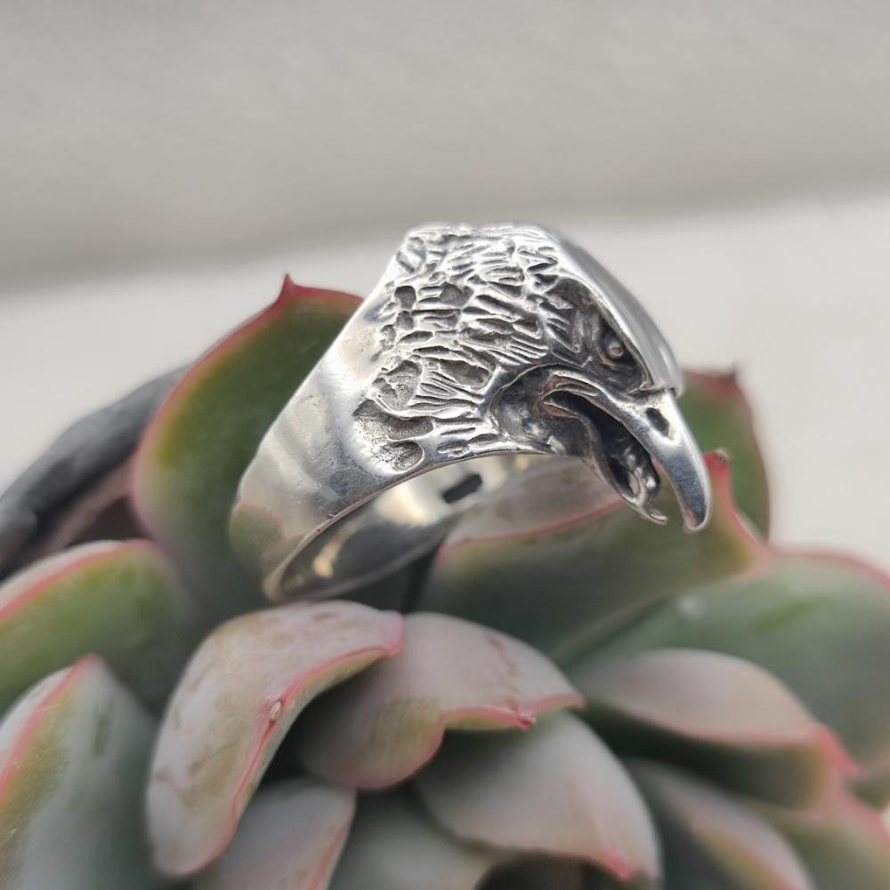Anello testa di aquila in argento 925 - KADIRI