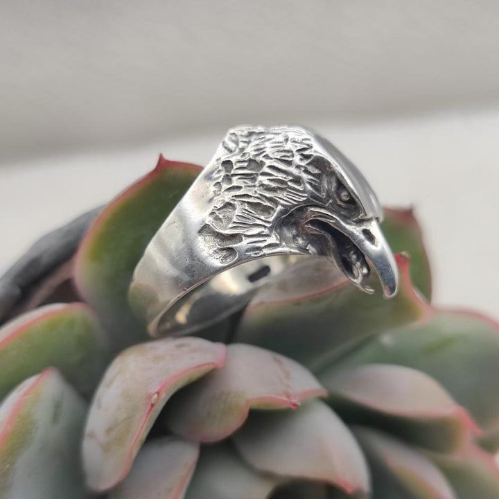 Anello testa di aquila in argento 925 - KADIRI