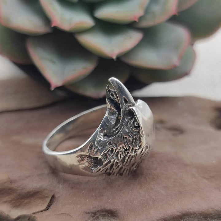 Anello testa di aquila in argento 925 - KADIRI
