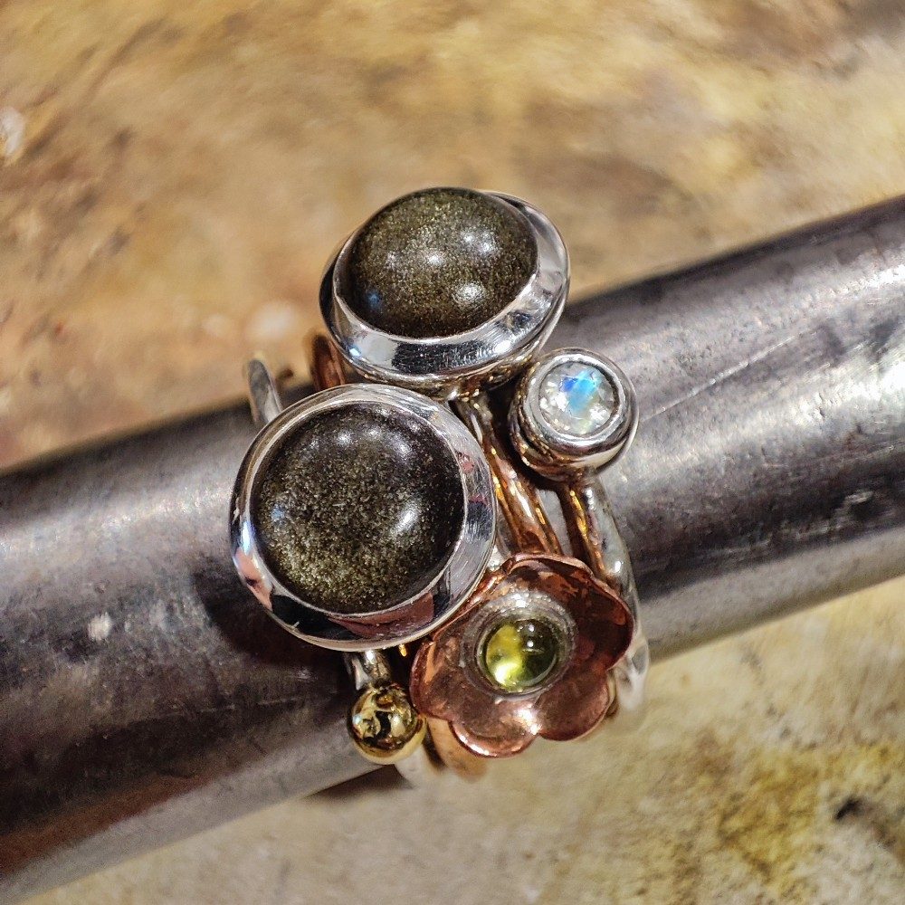 Anello a fascia in argento 925 con pietra - TIRUPATI – immagine43