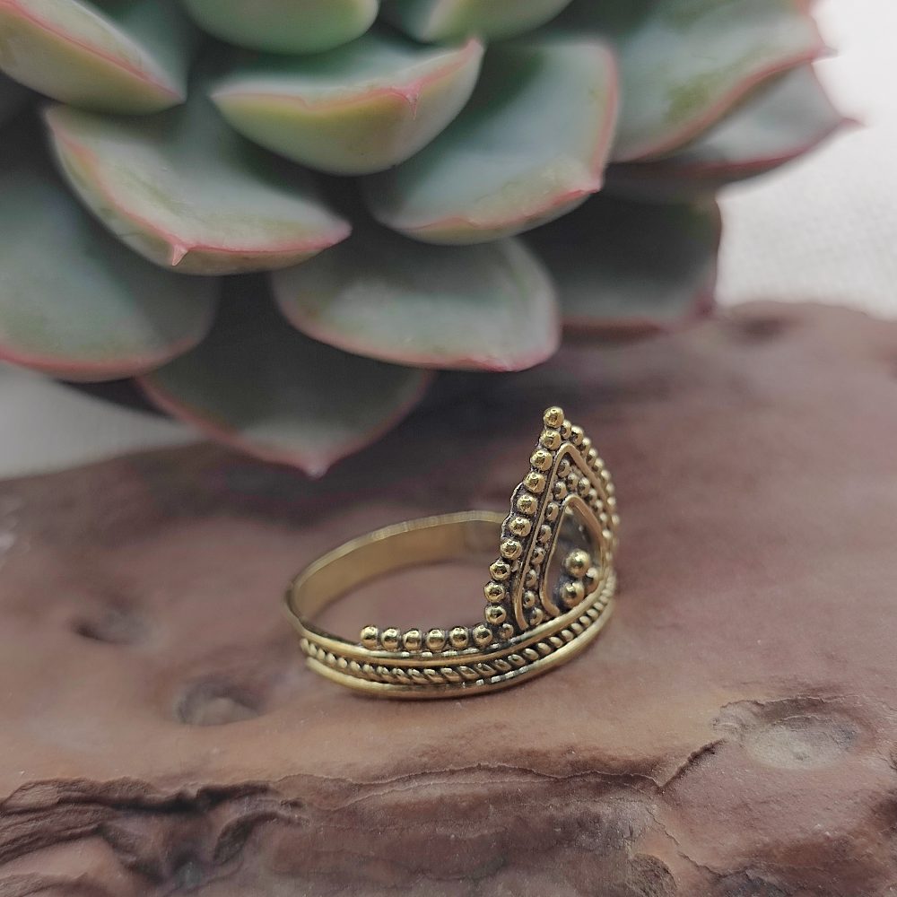 ANELLO artigianale in ottone - AMATA