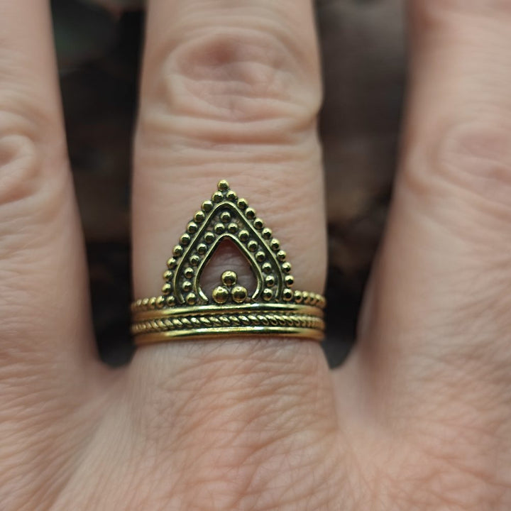 ANELLO artigianale in ottone - AMATA