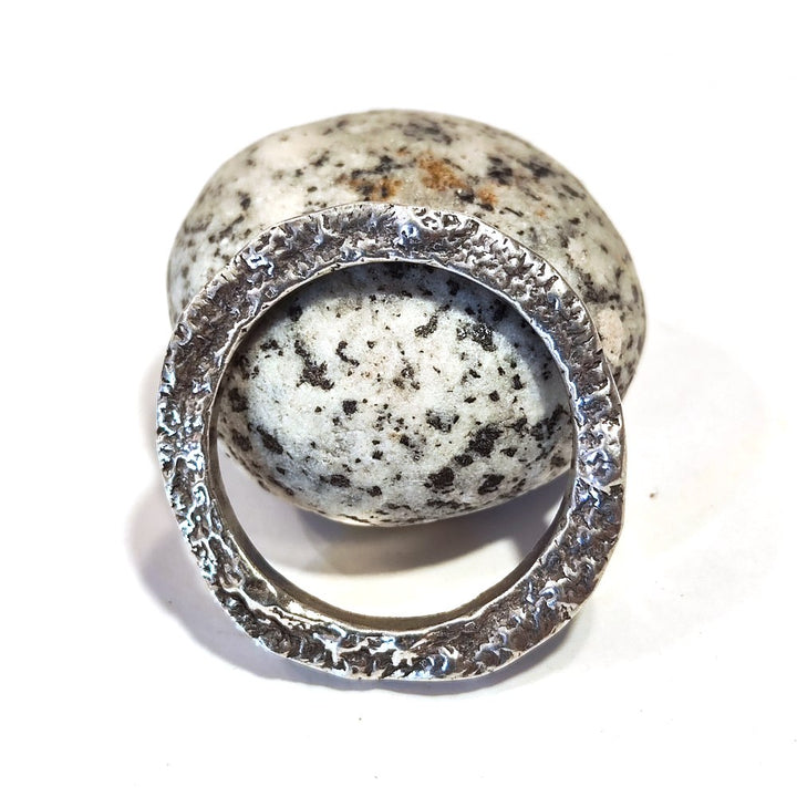 SOLOTE ring in silver for women or men size 33