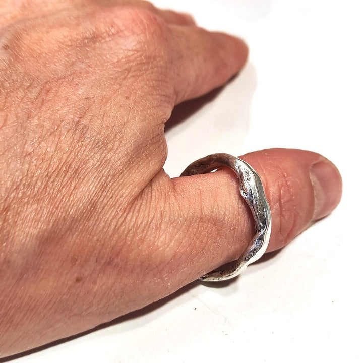 SOLOTE ring in silver for women or men measures 38.5