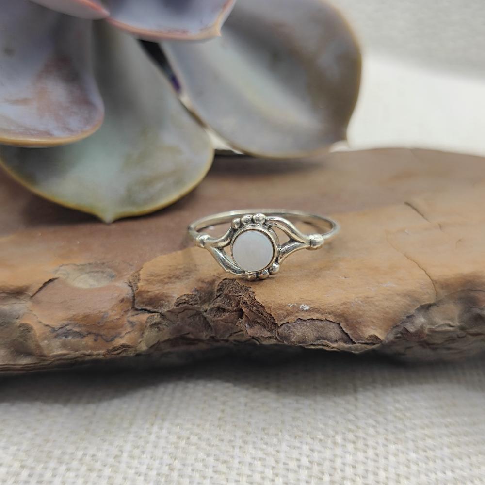 Anello etnico in argento 925 con pietra - DEVARAKONDA