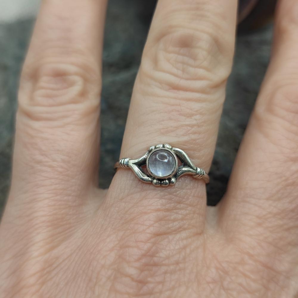 Anello etnico in argento 925 con pietra - DEVARAKONDA