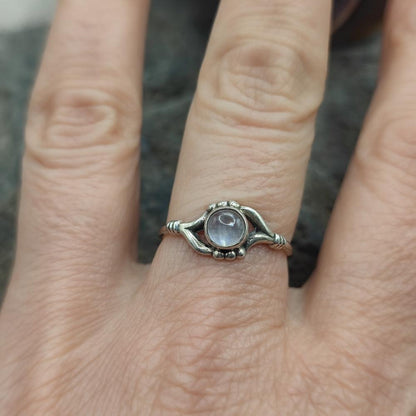 Anello etnico in argento 925 con pietra - DEVARAKONDA