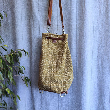 Borsa tracolla ZAINO PRASAD artigianale realizzato in cotone e timbratura