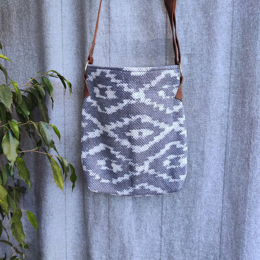 Borsa tracolla BEACH artigianale realizzato in cotone e timbratura