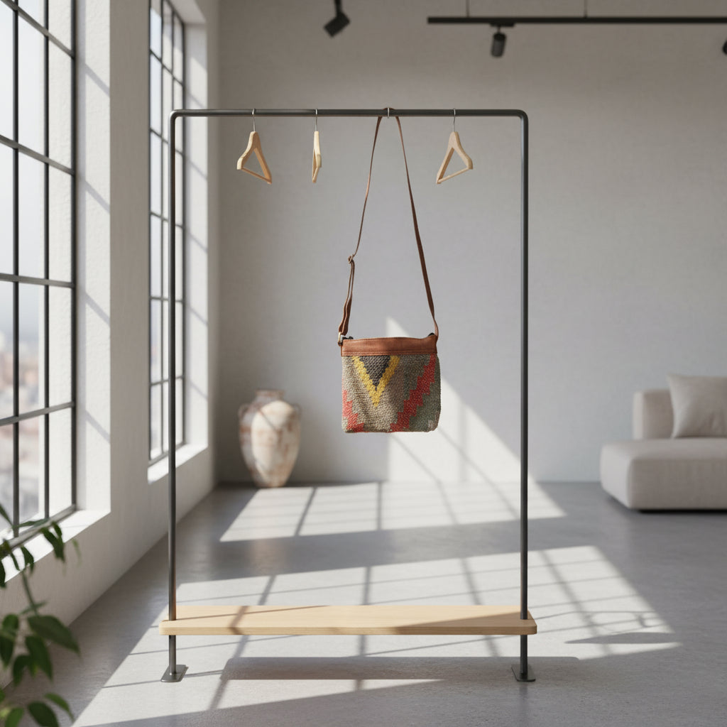 ZOYA shoulder bag handcrafted with KILIM and Leather