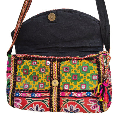 RABARI pochette / tracolla con monete VINTAGE - ANGOON