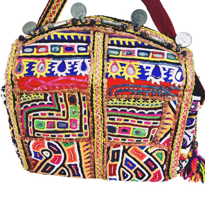 RABARI pochette / tracolla con monete VINTAGE - INDA