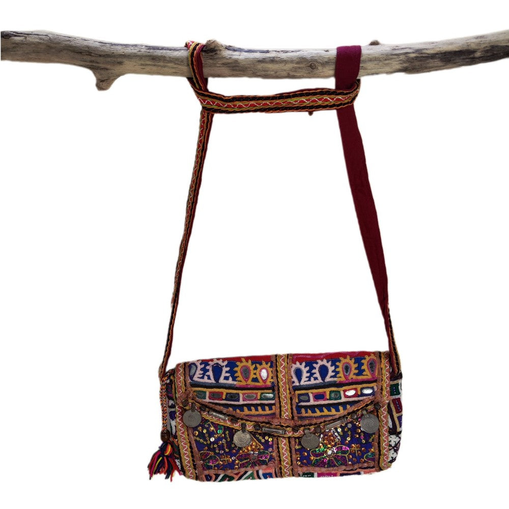 RABARI pochette / tracolla con monete VINTAGE - INDA