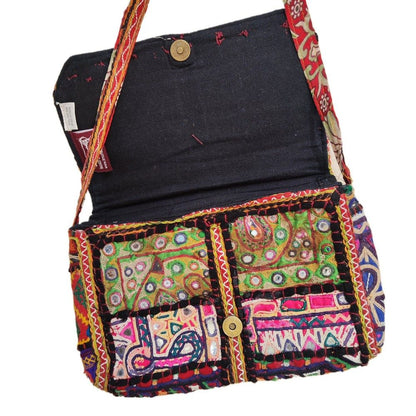 RABARI pochette / tracolla LIRDA con monete VINTAGE