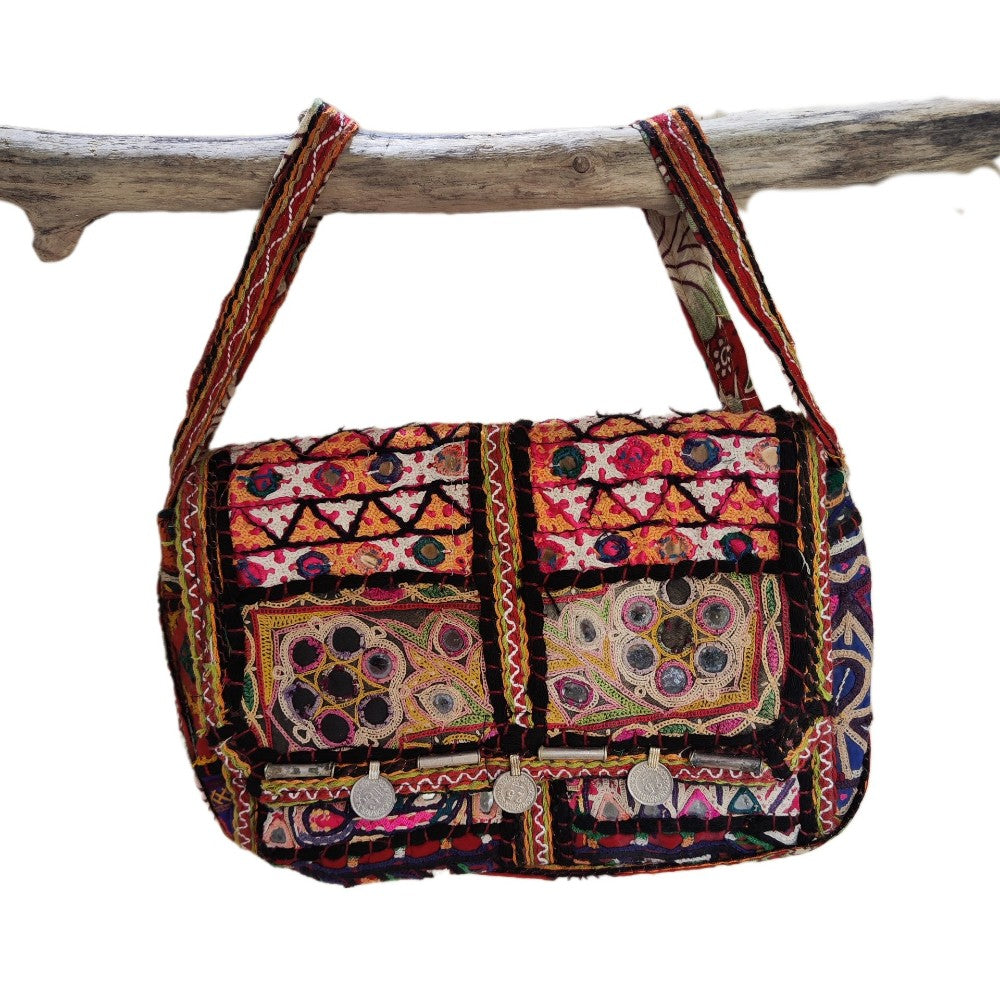 RABARI pochette / tracolla LIRDA con monete VINTAGE