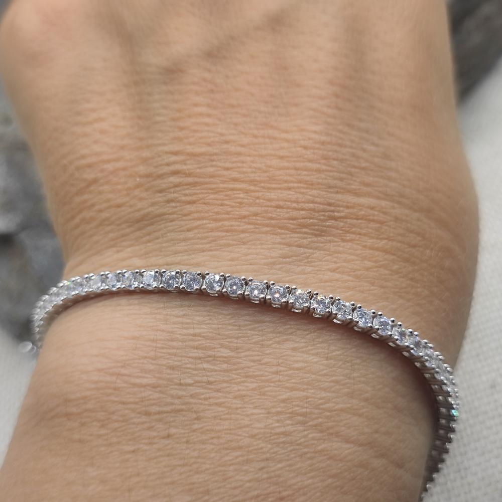 Bracciale in argento 925 e zirconi bianchi - ARUNIKA