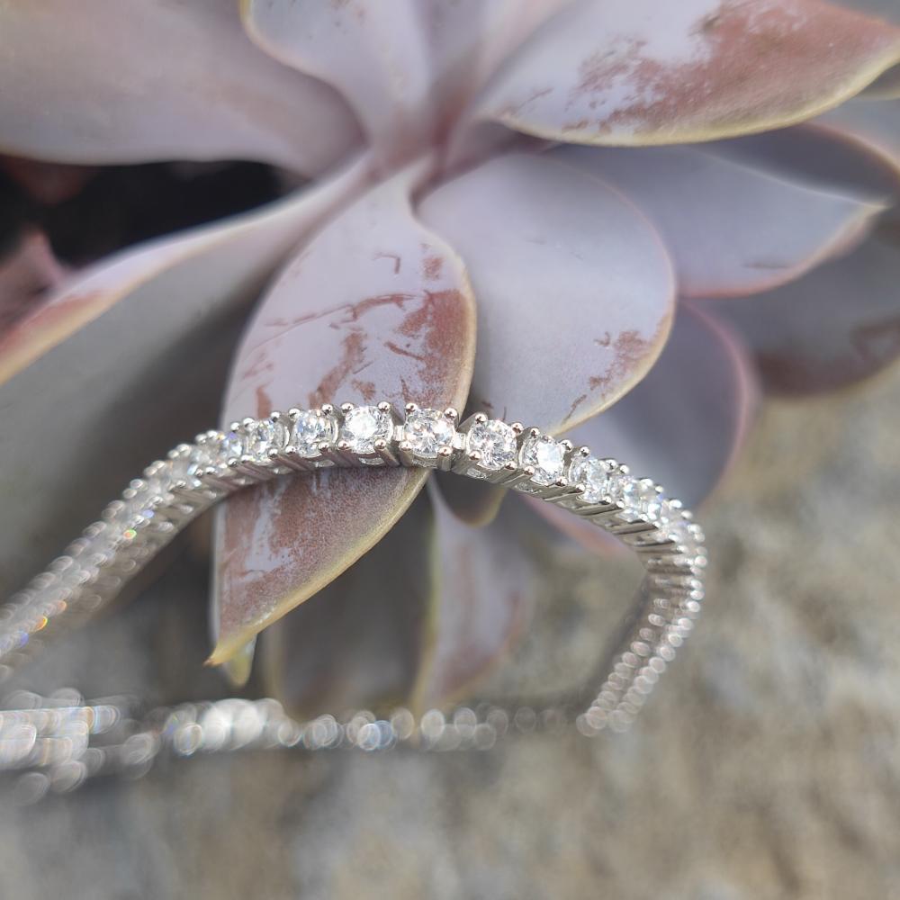 Bracciale in argento 925 e zirconi bianchi - ARUNIKA