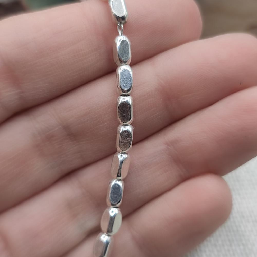 BRACCIALE in argento 925 con pepite stondate - NARASAPUR