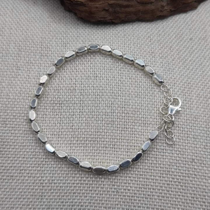 BRACCIALE in argento 925 con pepite stondate - NARASAPUR