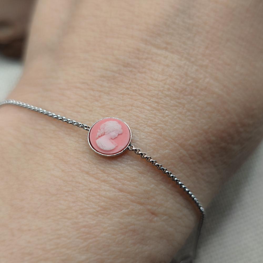 BRACCIALE in argento 925 con cammeo colorato - TAVISHI