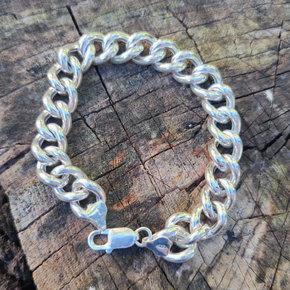 Bracciale in argento 925 catena groumette - AGNESE