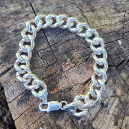 Bracciale in argento 925 catena groumette - AGNESE